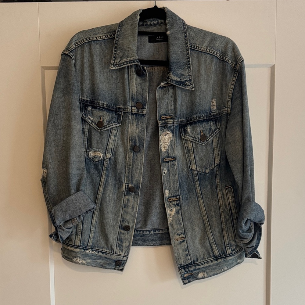Able Distressed Denim Jacket